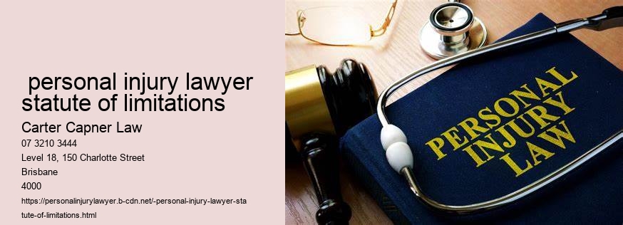  personal injury lawyer statute of limitations 